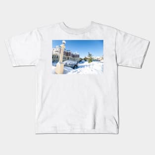 Blue sky after snow fall. Kids T-Shirt